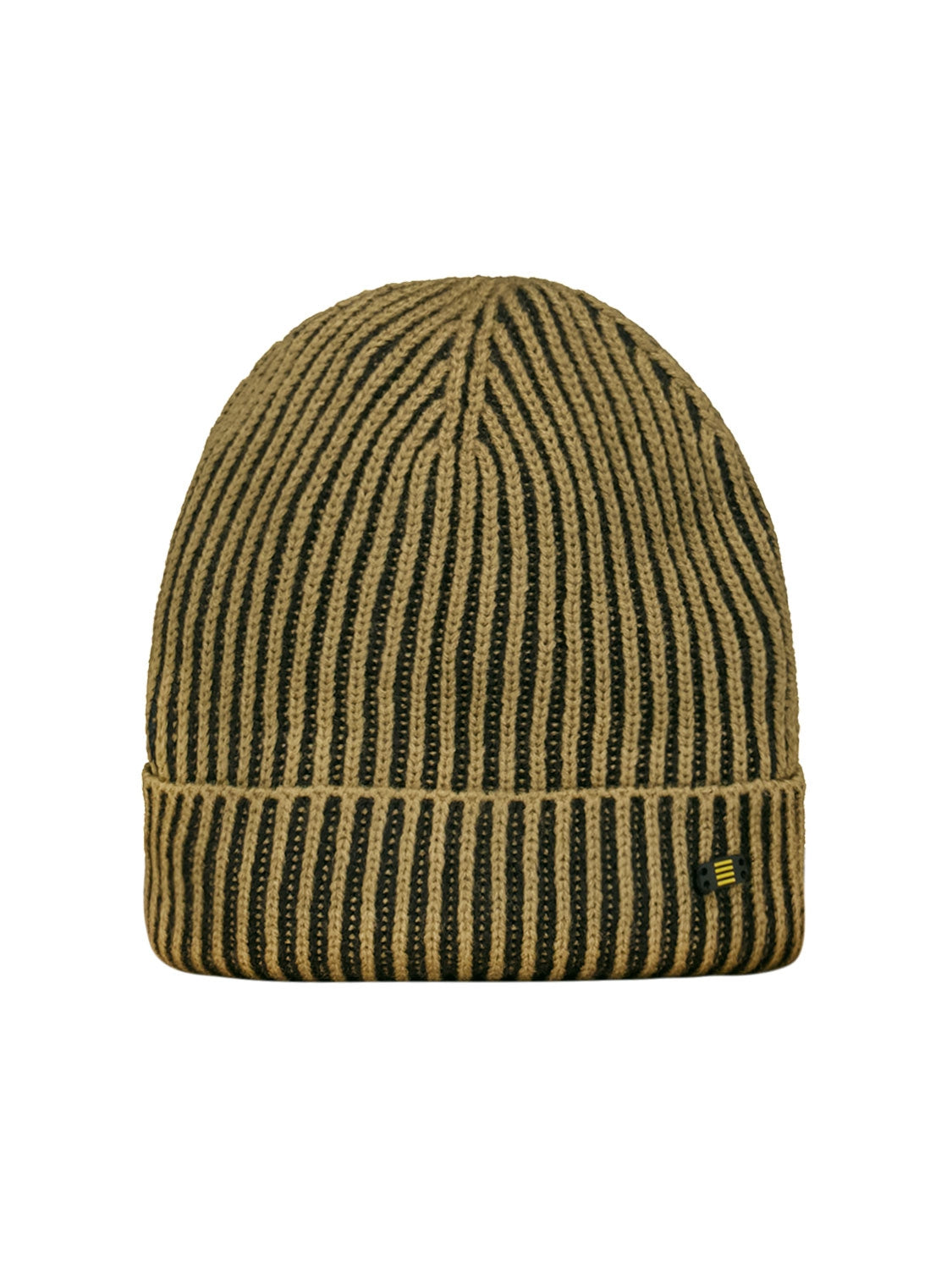 Two-Tone Melange Ribbed Beanie: Stylish Warmth for Every Season Black