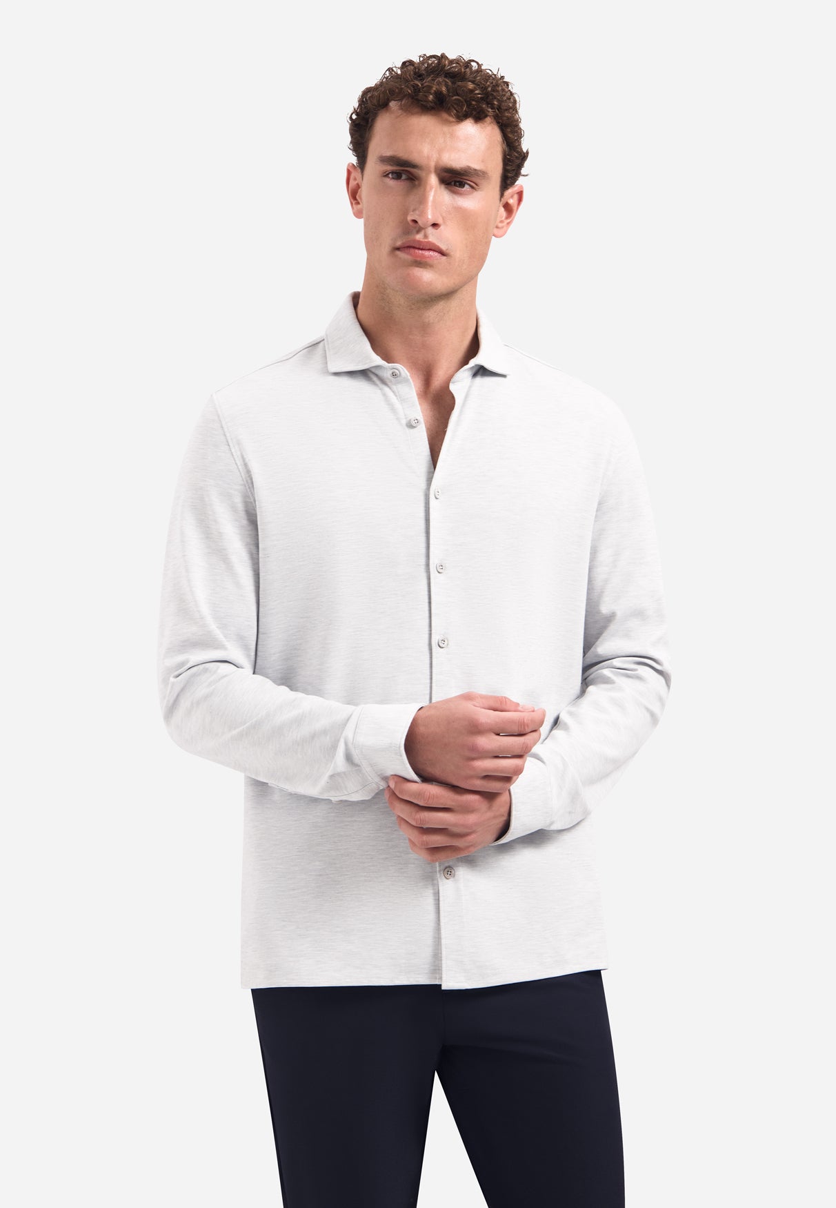 Jersey-Shirt | Grey Melange