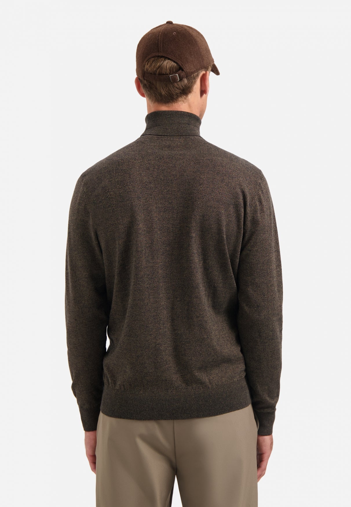Melange Turtleneck jumper | Taupe