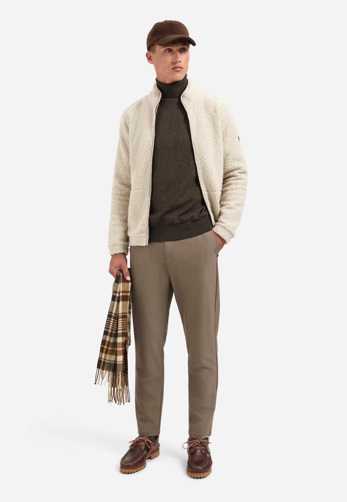 Melange Turtleneck jumper | Taupe
