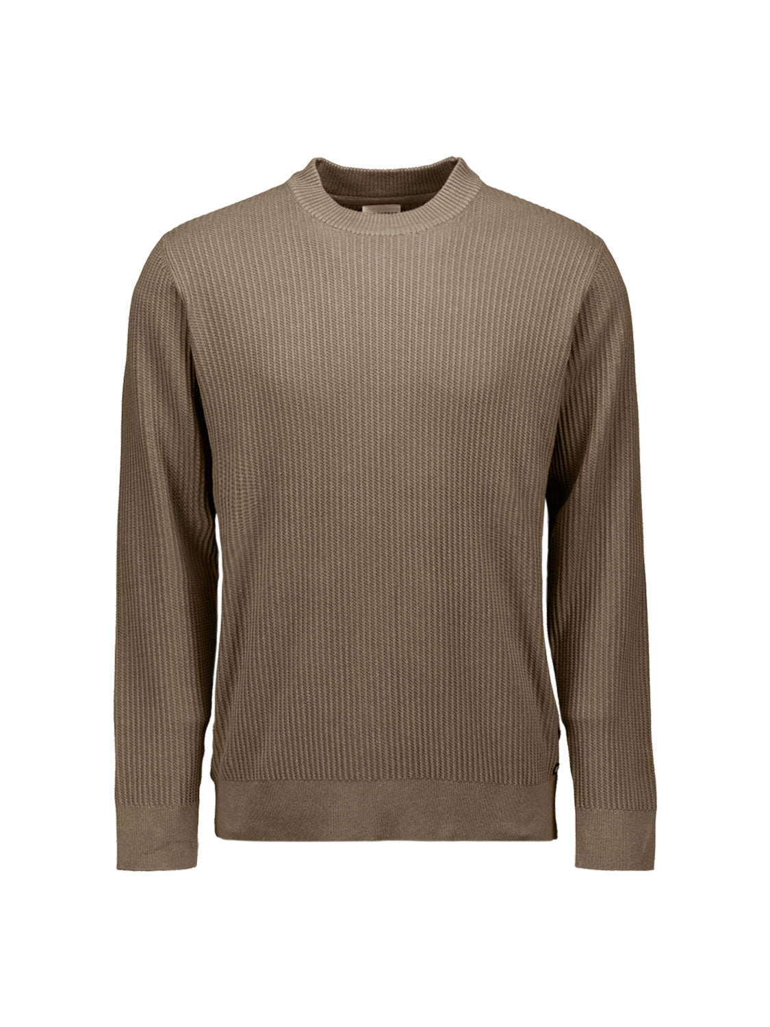 Gerippter Pullover | Taupe