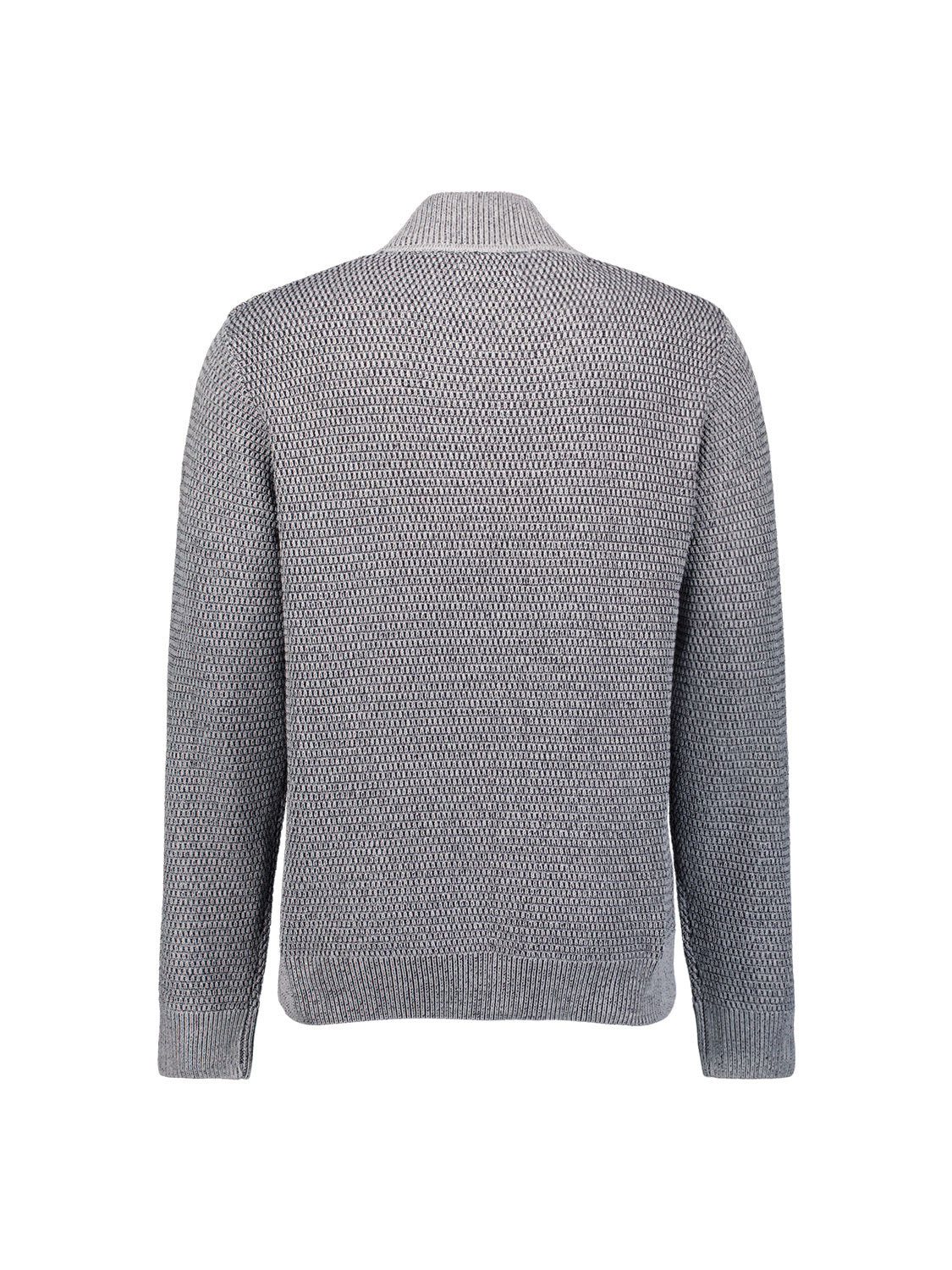 Strickjacke in schwerer Melange-Optik | Grau Melange