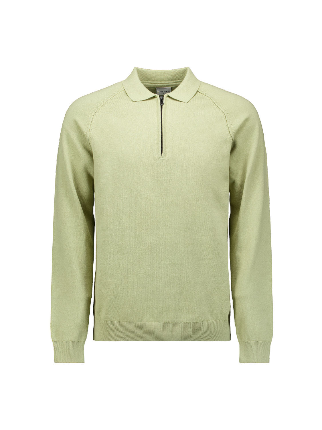 Half-zip polo jumper | Light Moss