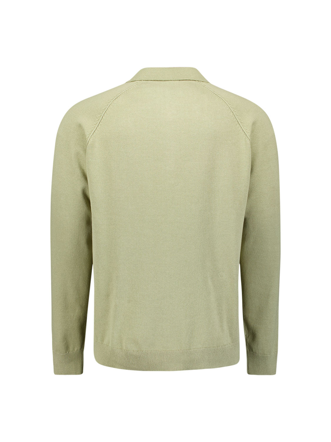 Half-zip polo jumper | Light Moss