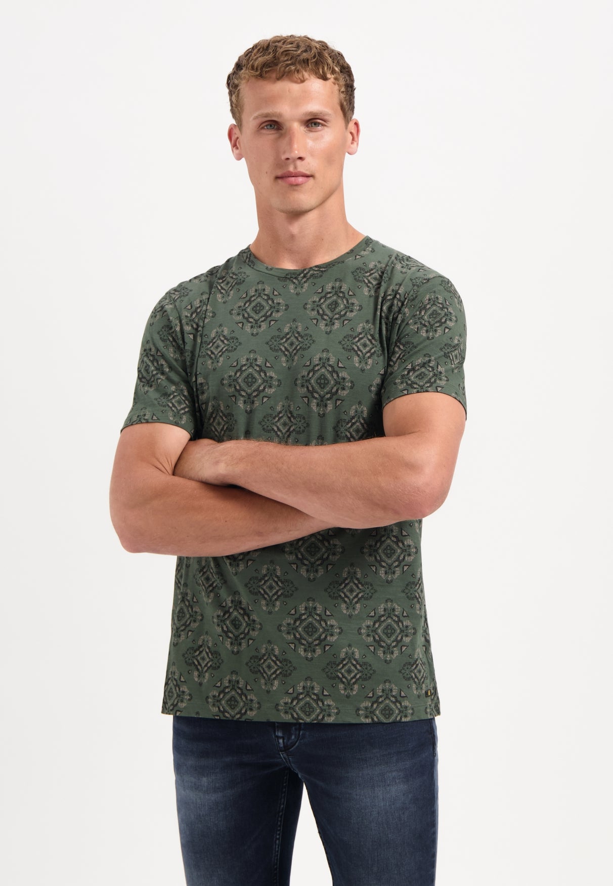 Bedrucktes T-shirt | Dunkelgrün