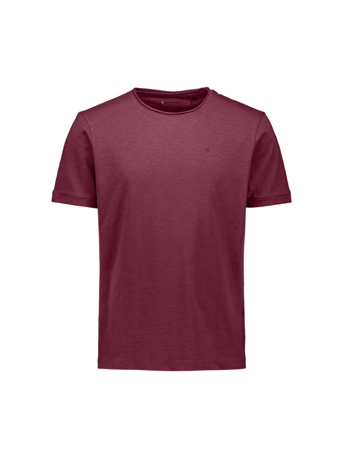 Slub-T-Shirt mit Rundhalsausschnitt | Dark Wine