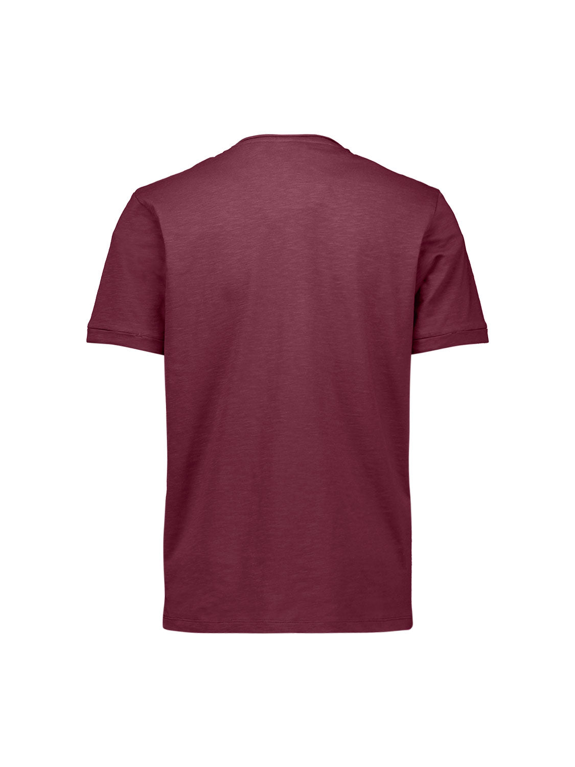 Slub-T-Shirt mit Rundhalsausschnitt | Dark Wine