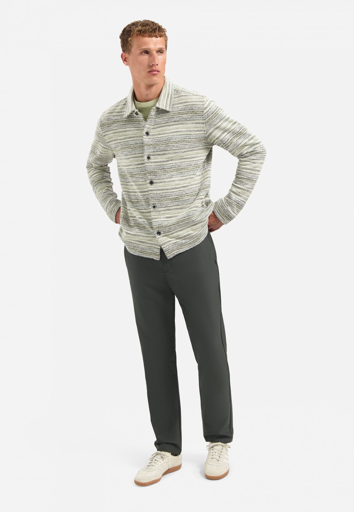 Knitted overshirt | Dark Green