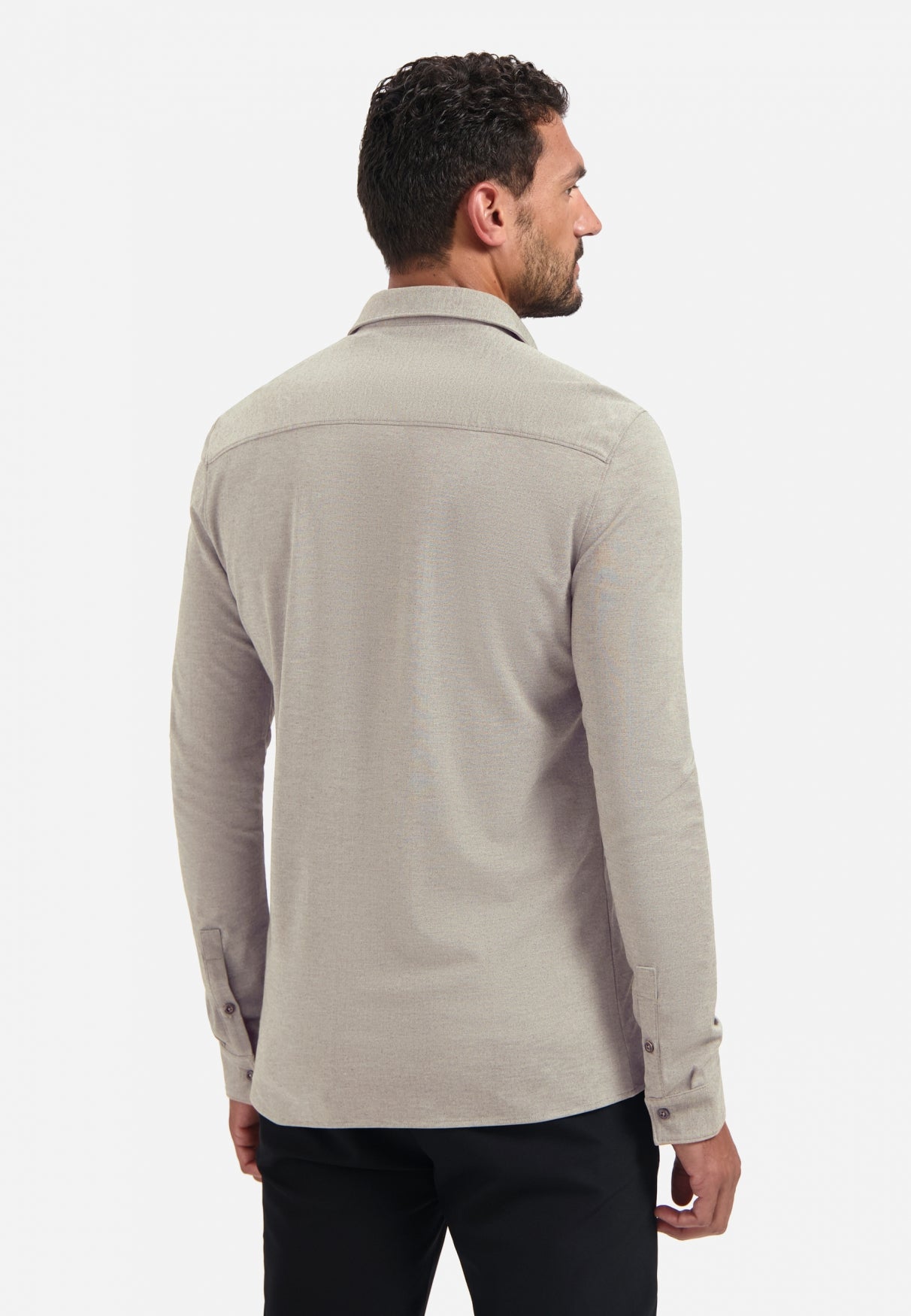 Melange jersey shirt | Clay