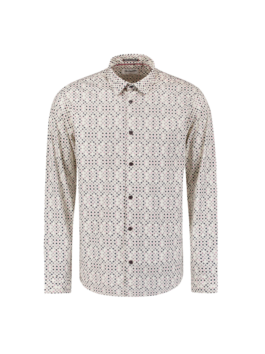 Printed stretch shirt | Mauve