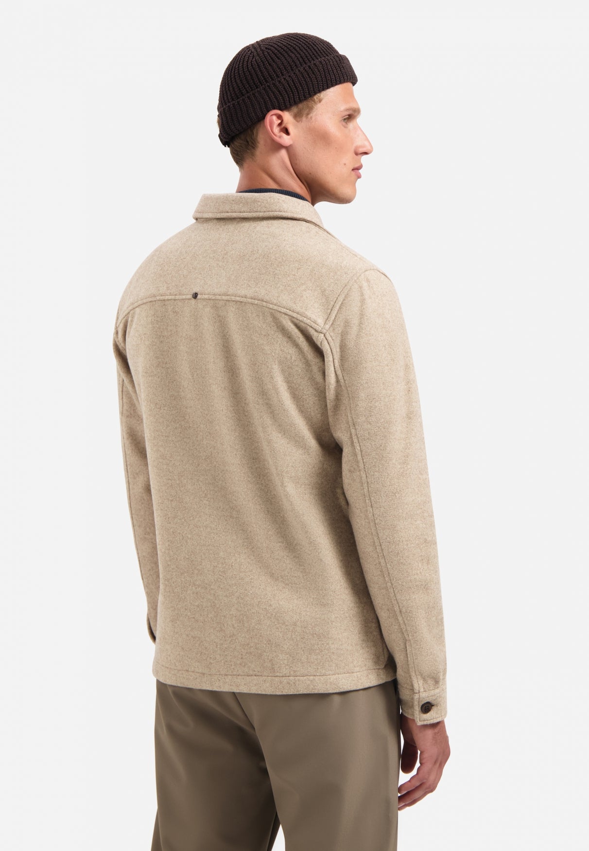 Melange overshirt | Khaki