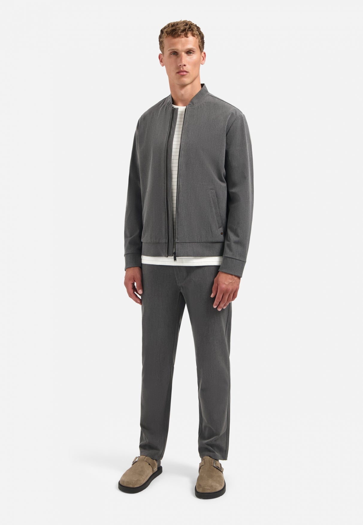 Lightweight melange cardigan | Grey Melange
