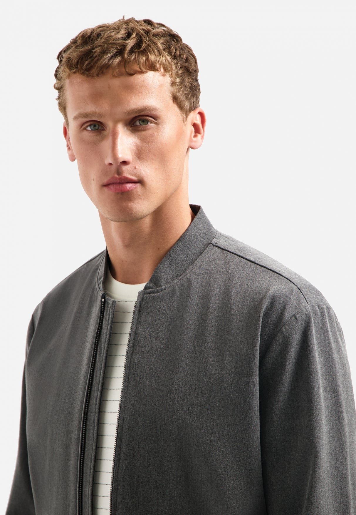 Lightweight melange cardigan | Grey Melange