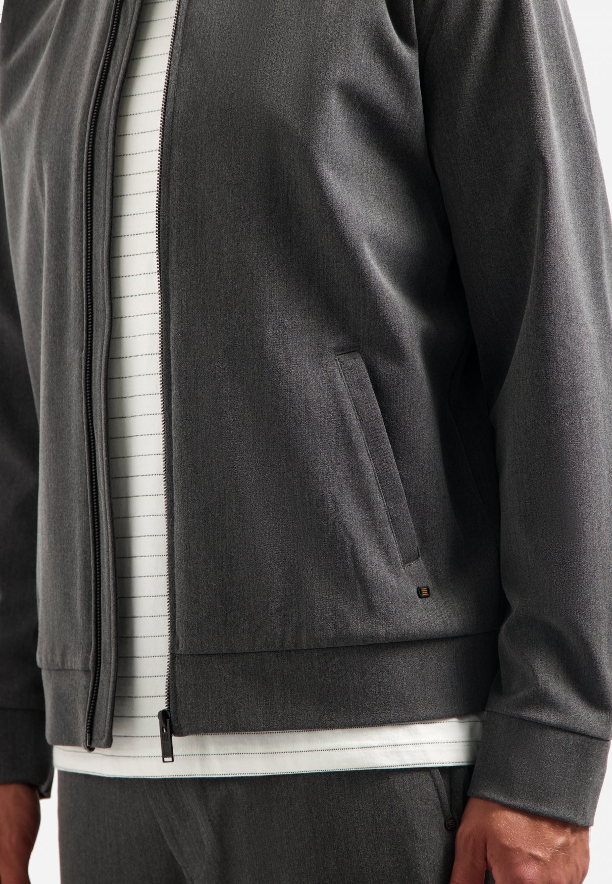 Lightweight melange cardigan | Grey Melange