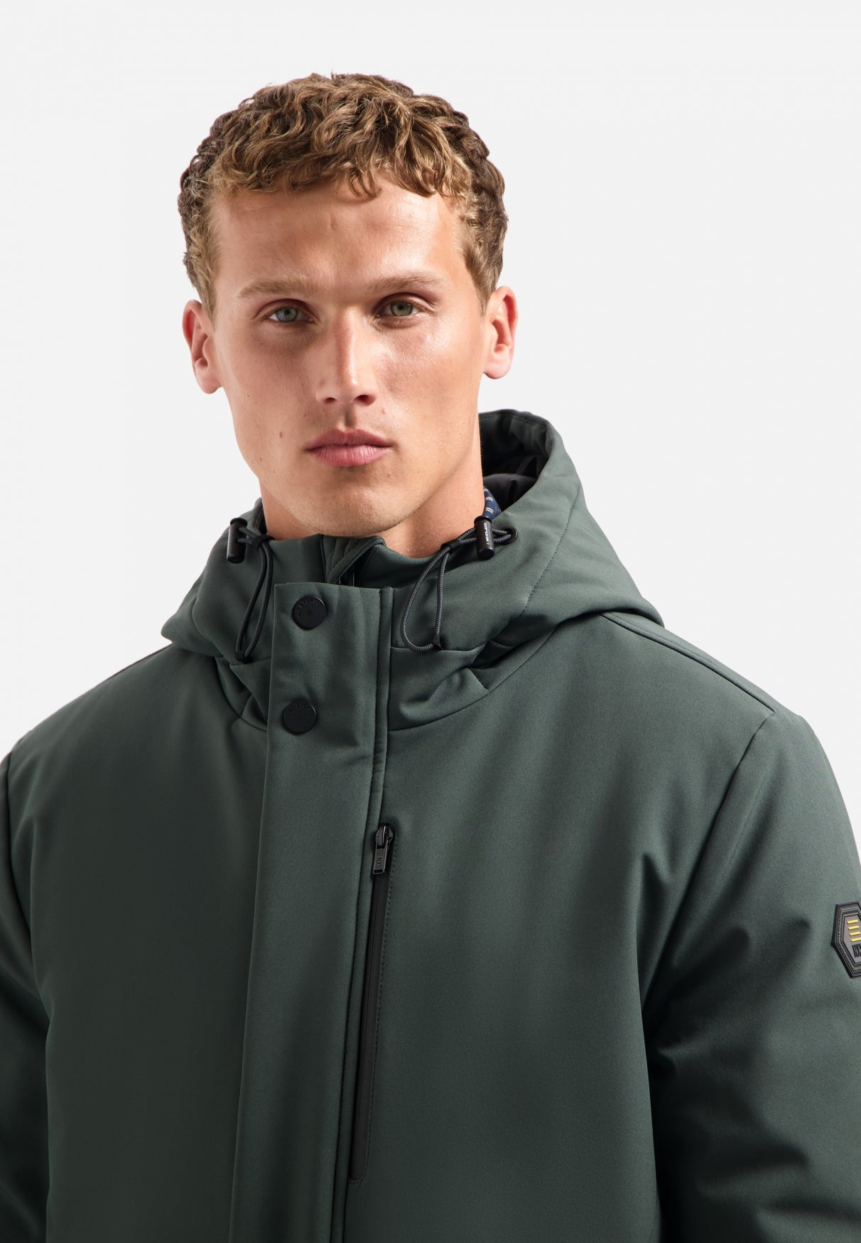 Softshell parka | Dark Steel