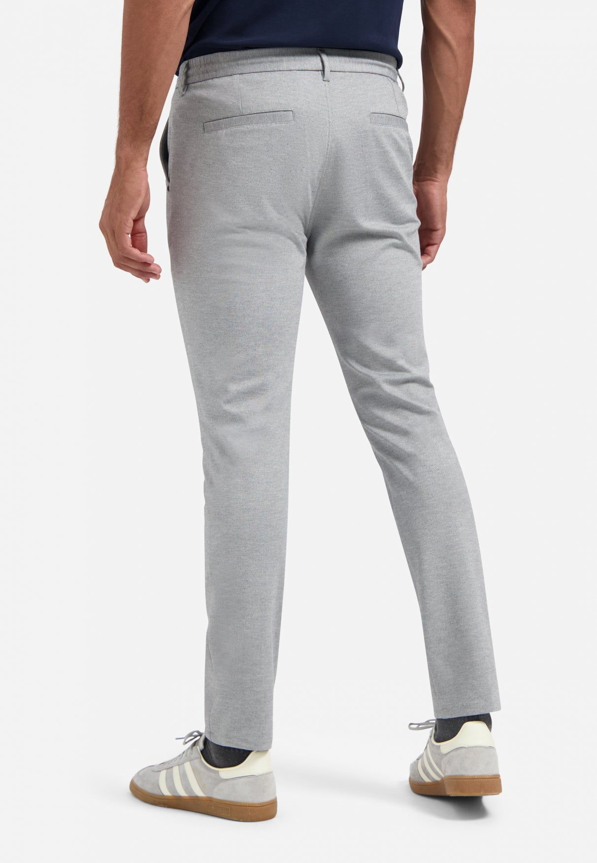 Melange jersey trousers | Grey Melange