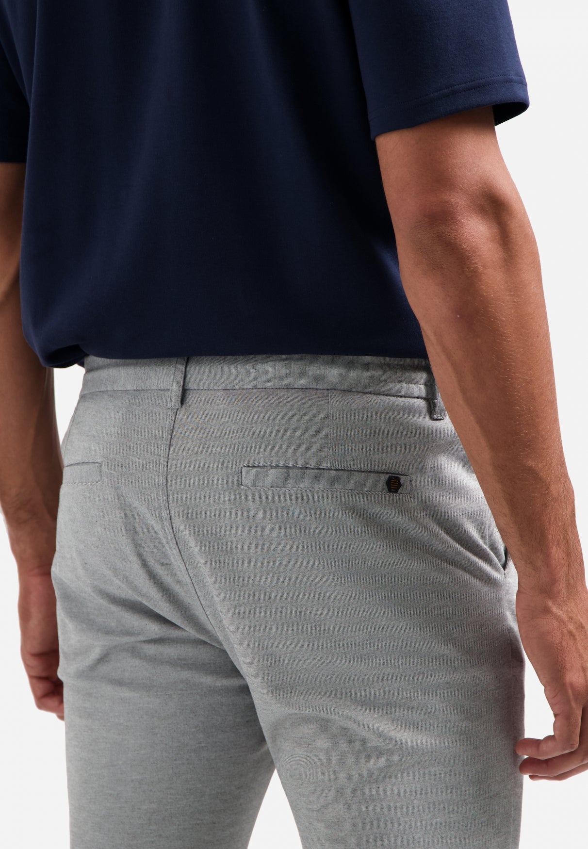 Melange jersey trousers | Grey Melange