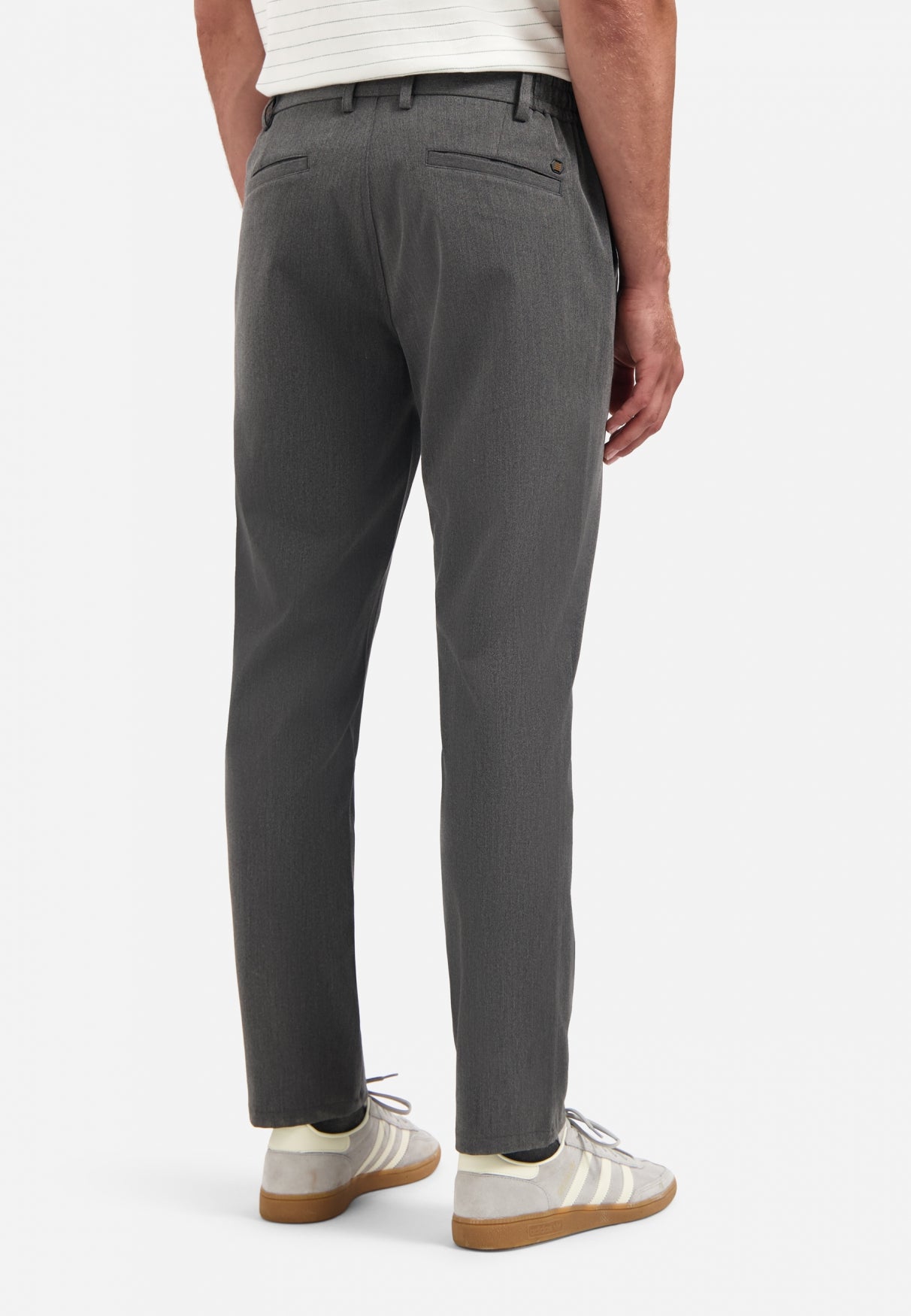 Melange chino stretch trousers | Grey Melange