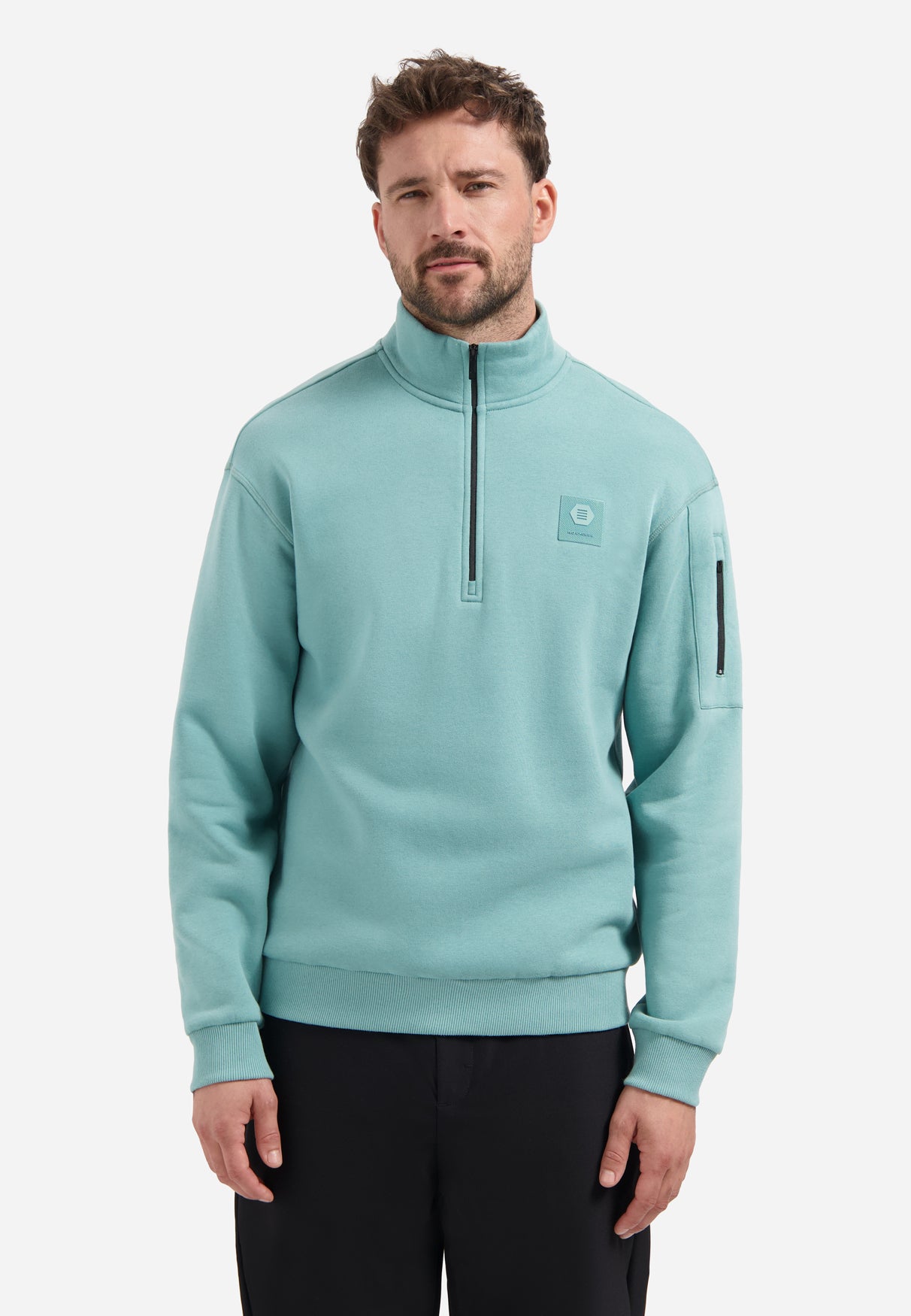 Sweater mit halbem Reißverschluss | Seablue