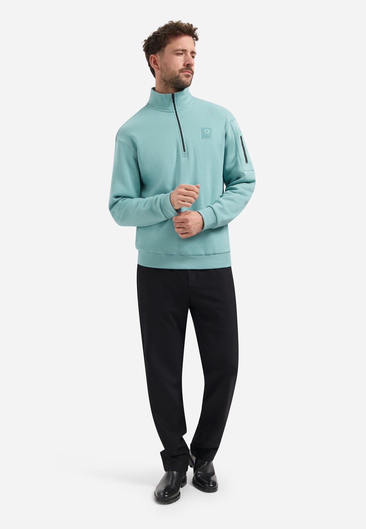 Sweater mit halbem Reißverschluss | Seablue