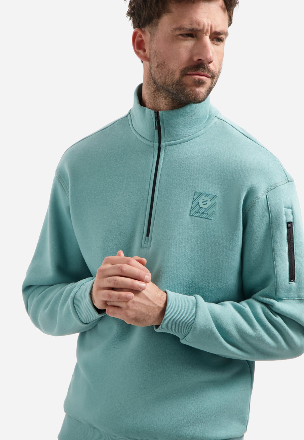 Sweater mit halbem Reißverschluss | Seablue