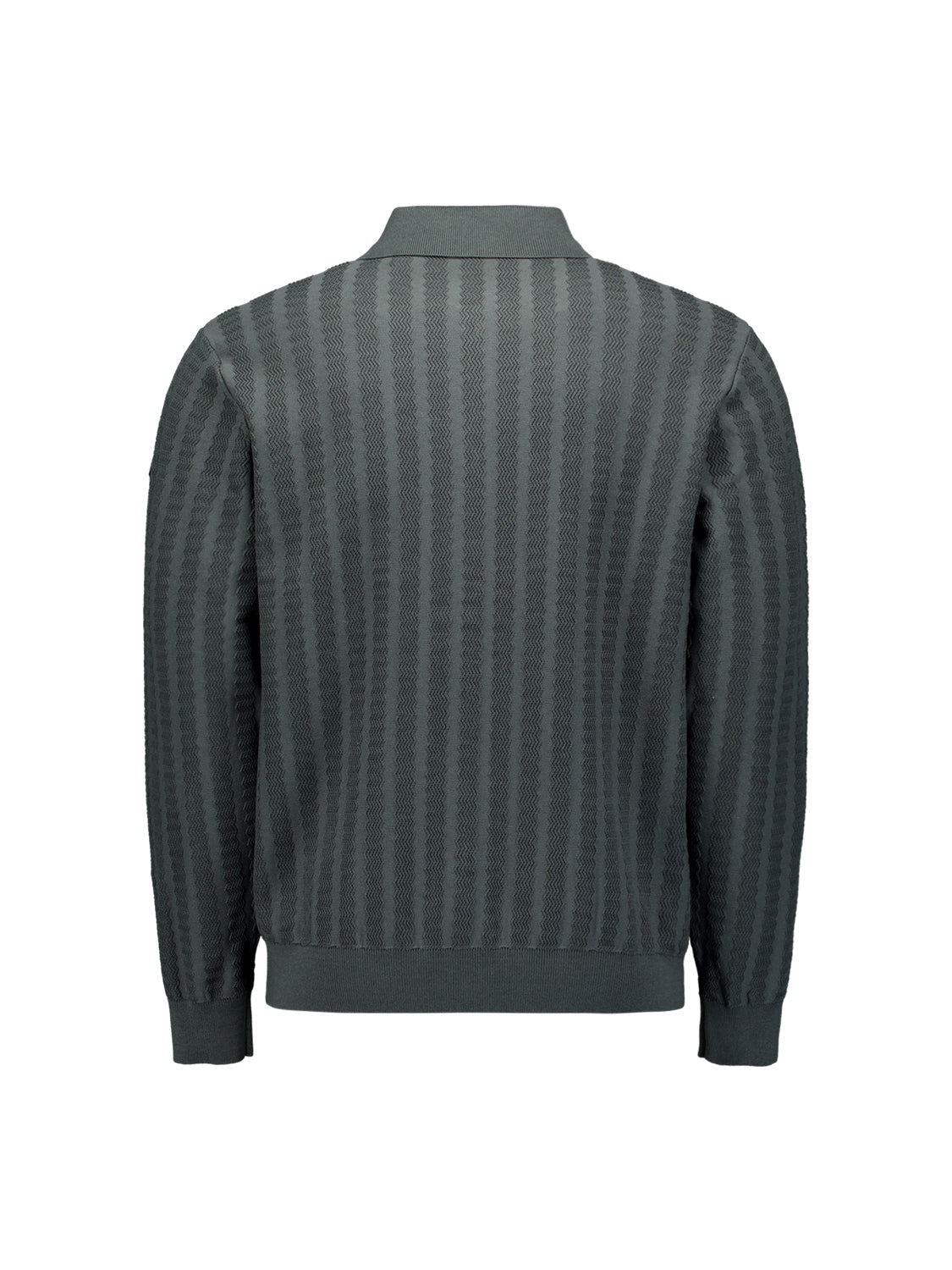 Strickjacke mit Knopfleiste und Polokragen | Dark Steel