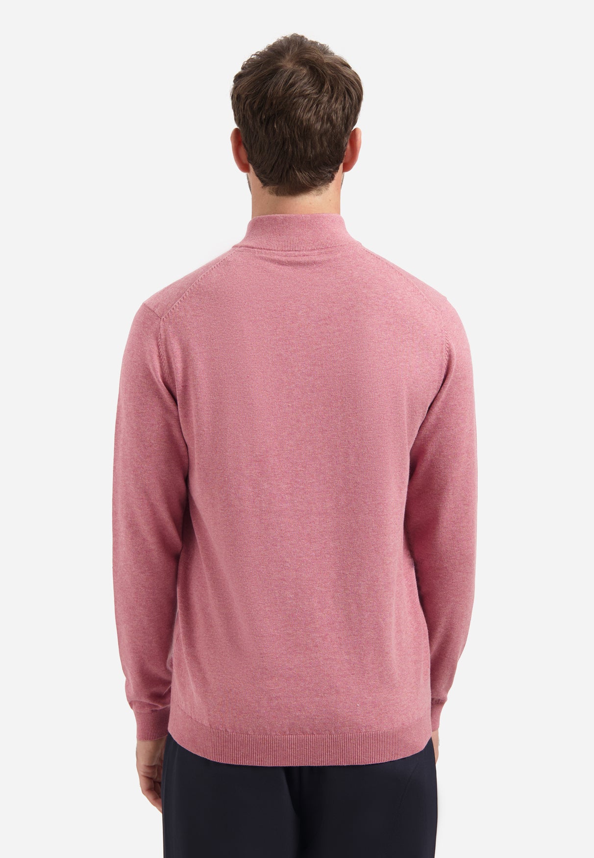 High neck jumper | Old Pink