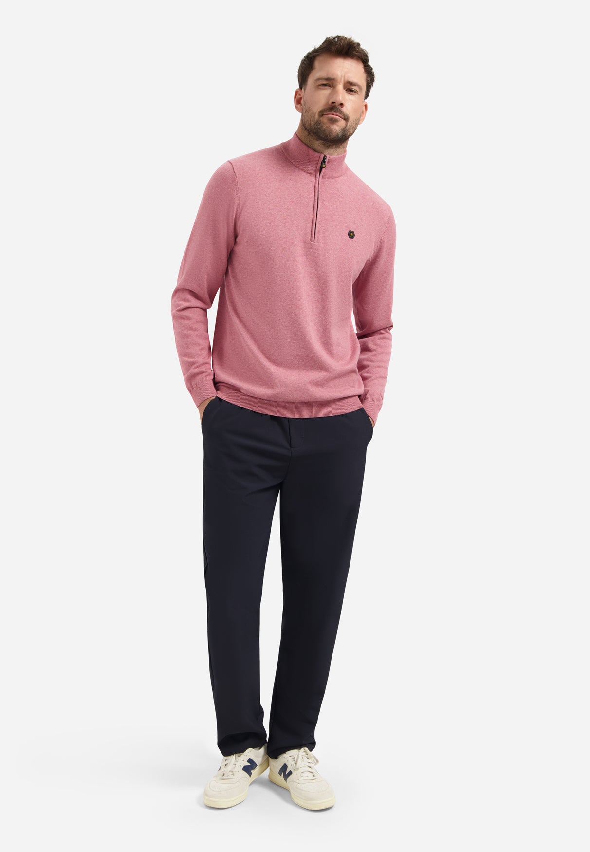 High neck jumper | Old Pink
