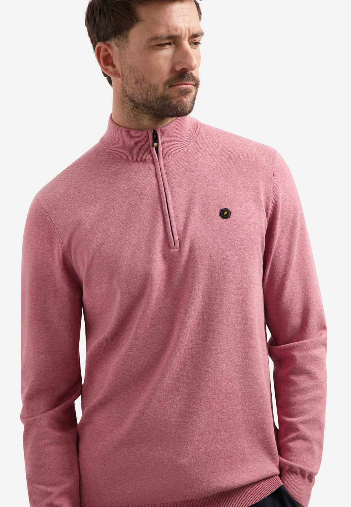 High neck jumper | Old Pink