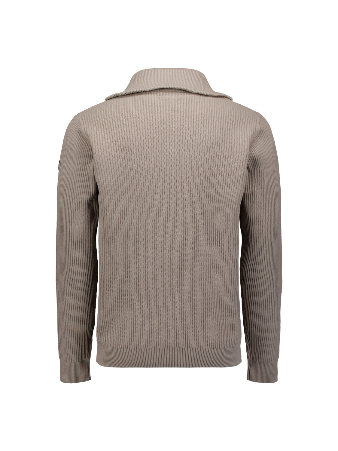 High Neck Zip Jumper | Clay