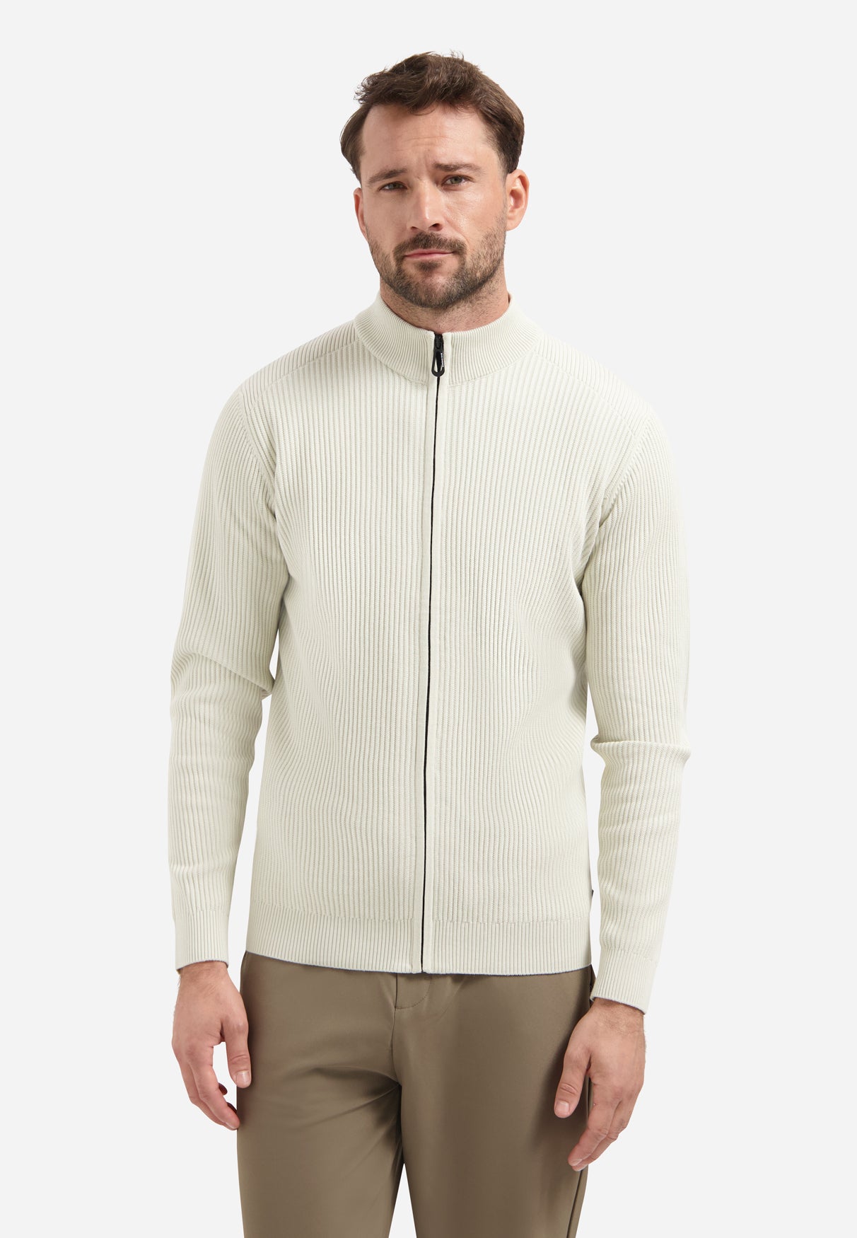 Knitted cardigan | Chalk