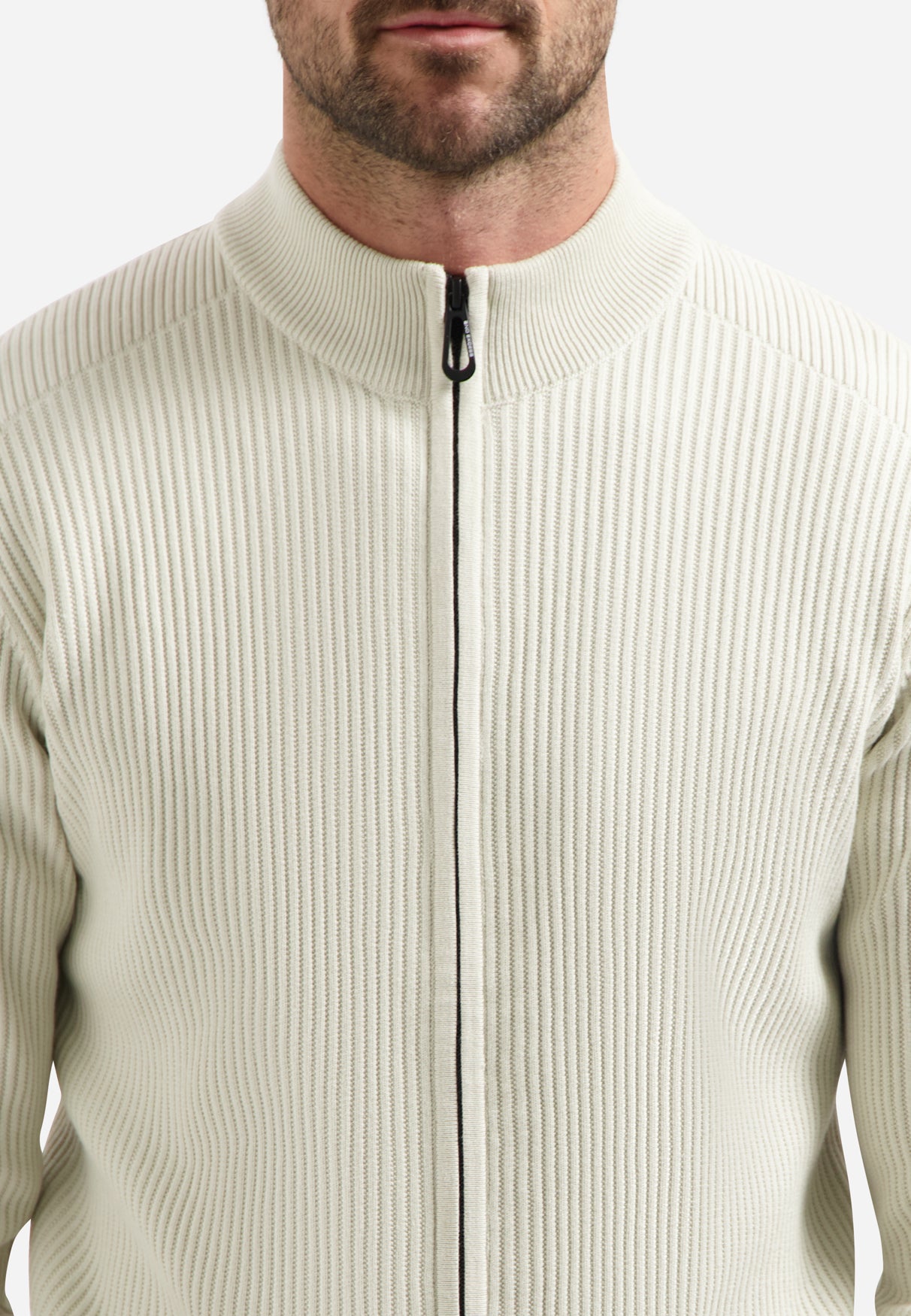 Knitted cardigan | Chalk