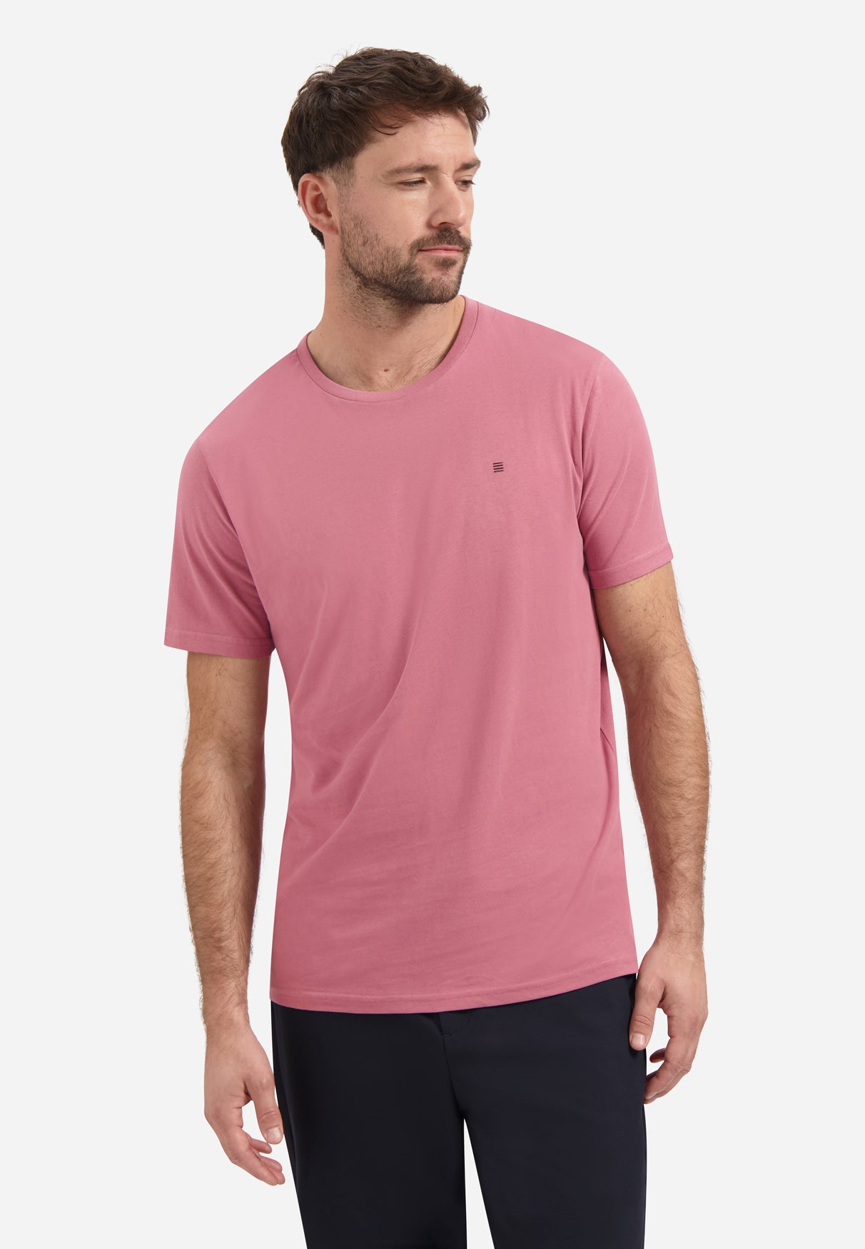 T-Shirt mit Rundhalsausschnitt  | Old Pink