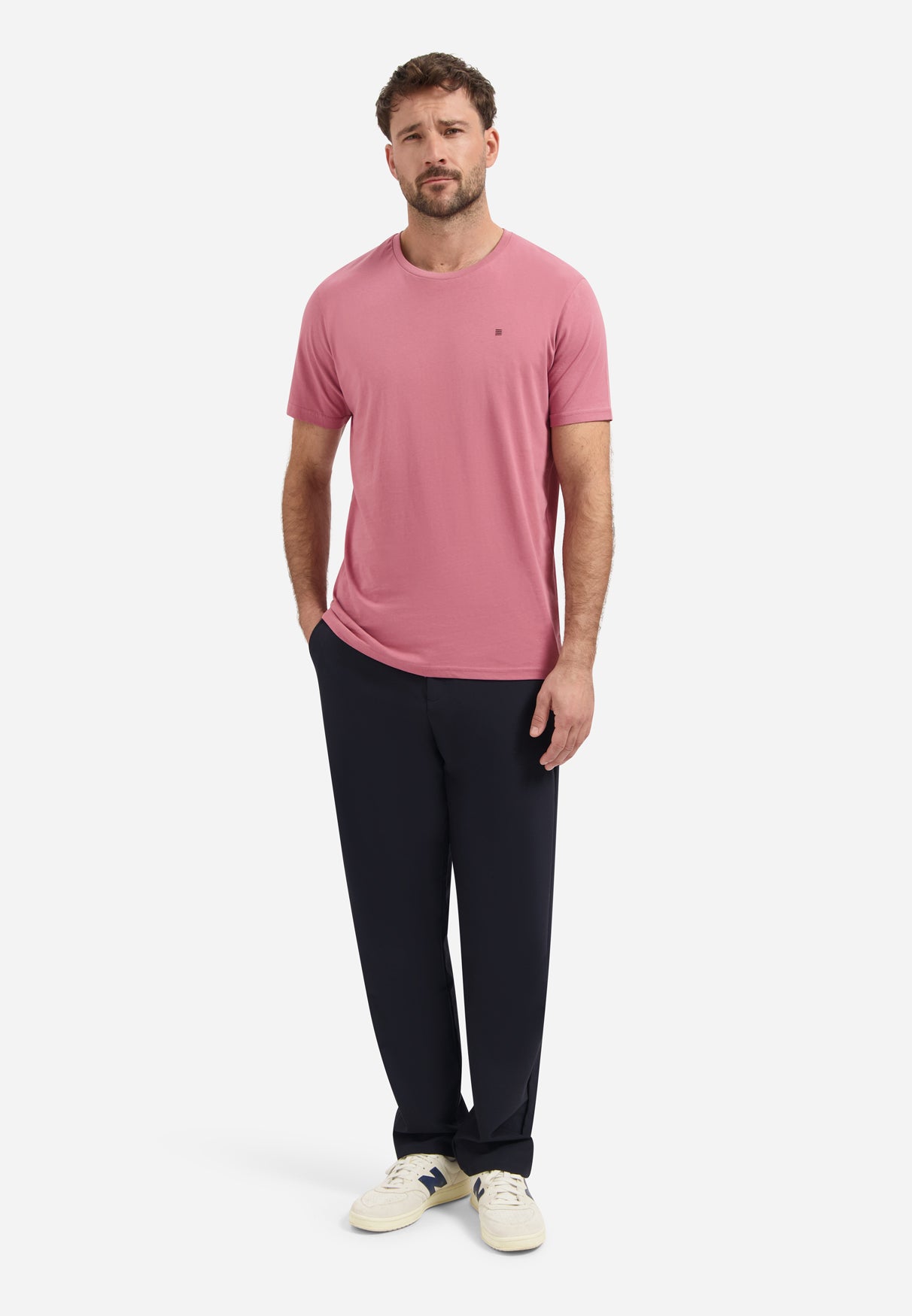 T-Shirt mit Rundhalsausschnitt  | Old Pink