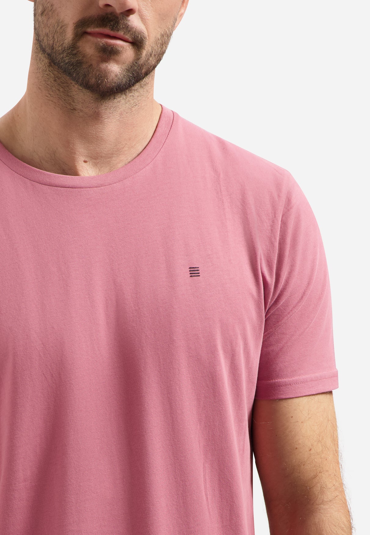 T-Shirt mit Rundhalsausschnitt  | Old Pink