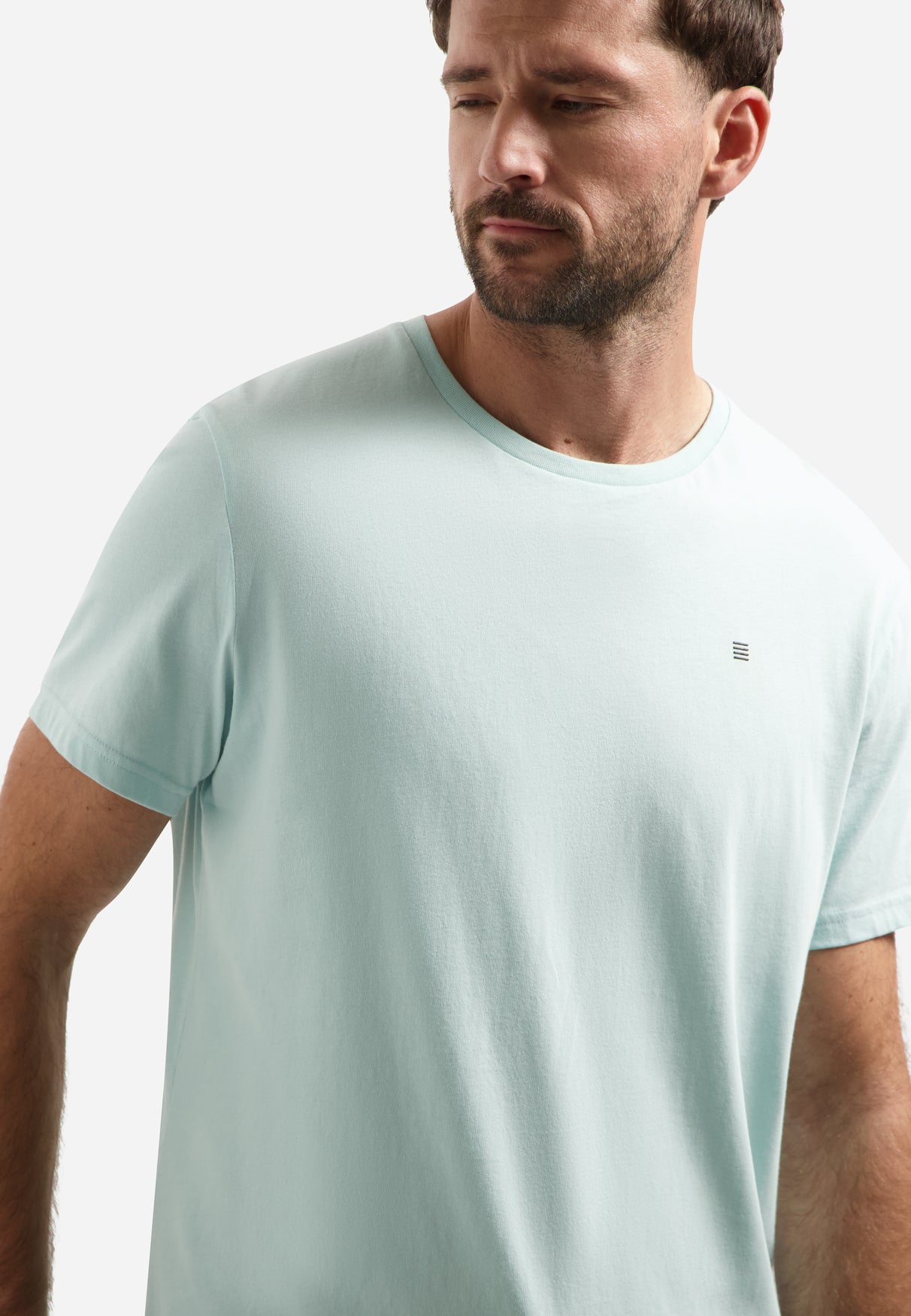 T-Shirt mit Rundhalsausschnitt  | Arctic Blue
