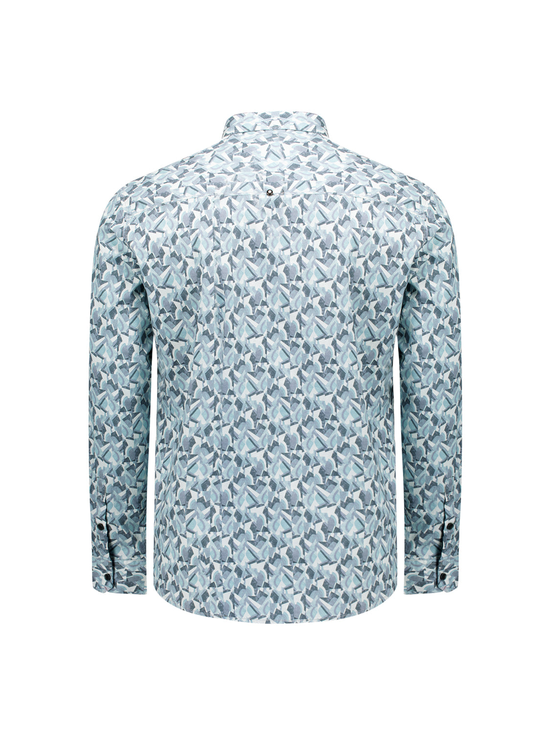 Printed stretch shirt | Dark Steel