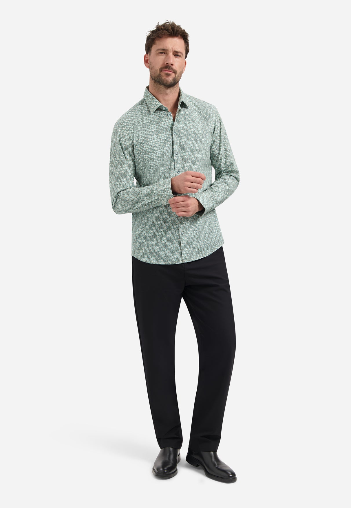 Hemd mit Allover-Print | Seablue