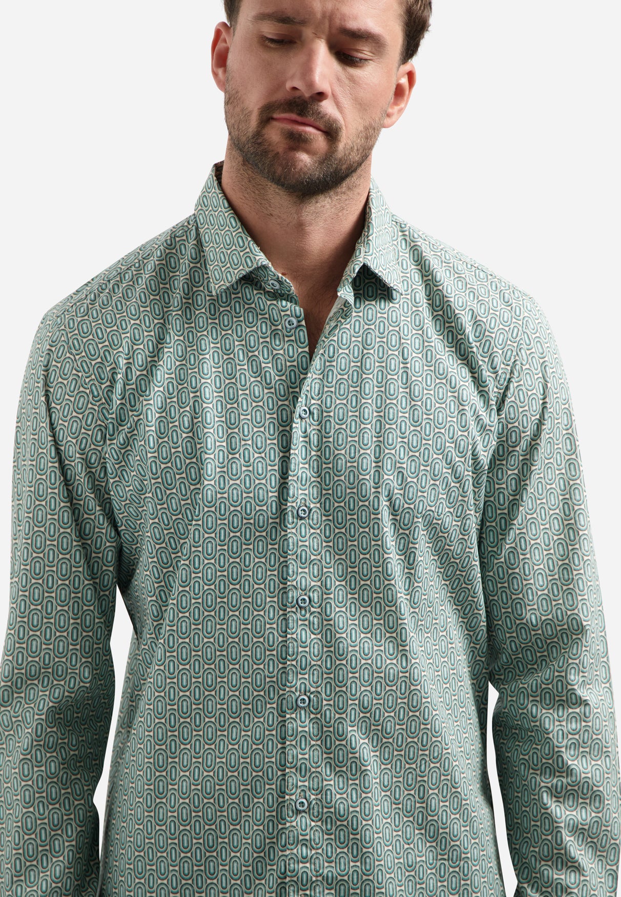 Hemd mit Allover-Print | Seablue
