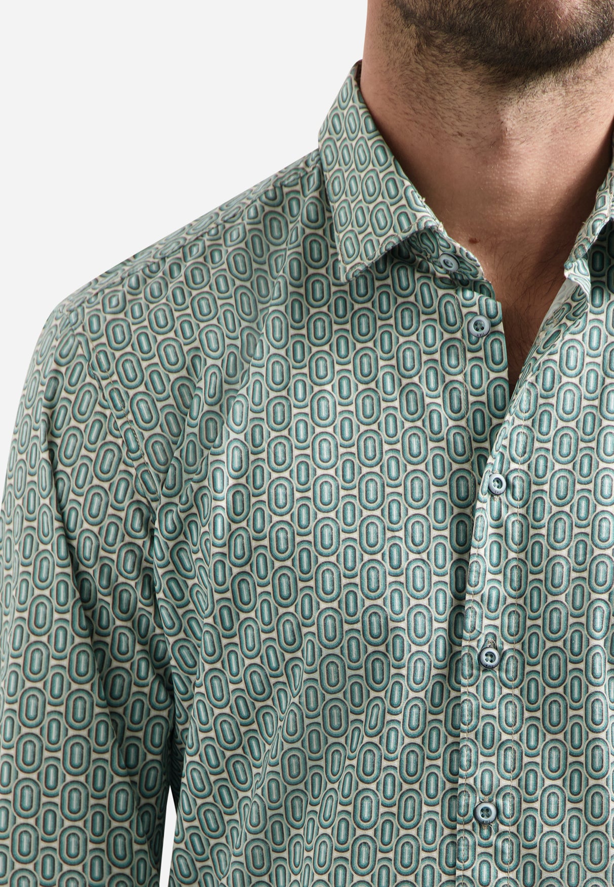 Hemd mit Allover-Print | Seablue
