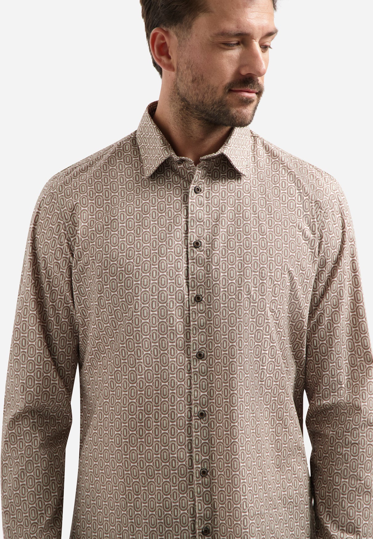 Hemd mit Allover-Print | Red Wine