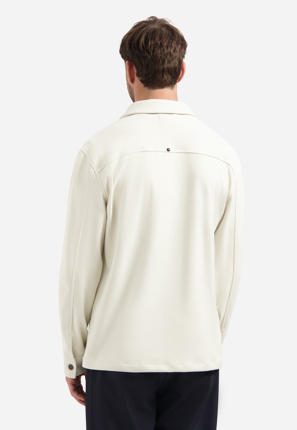 Sweat-Overshirt mit Struktur | Chalk