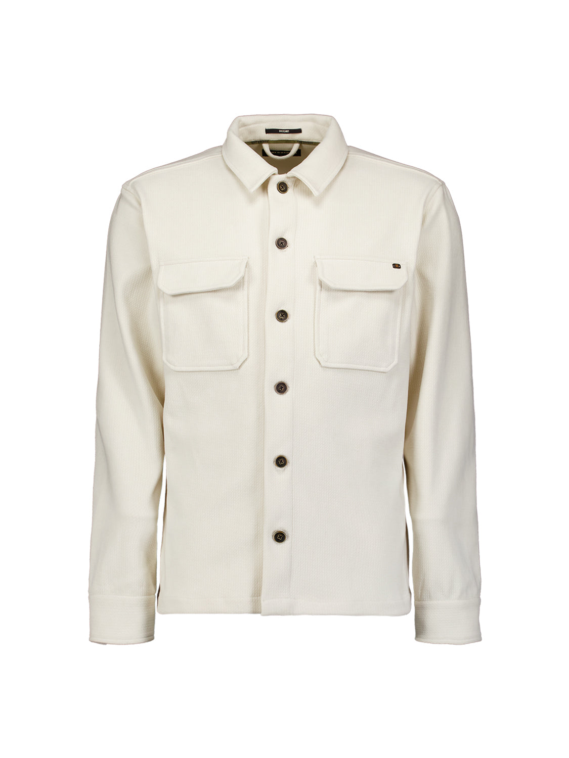 Sweat-Overshirt mit Struktur | Chalk