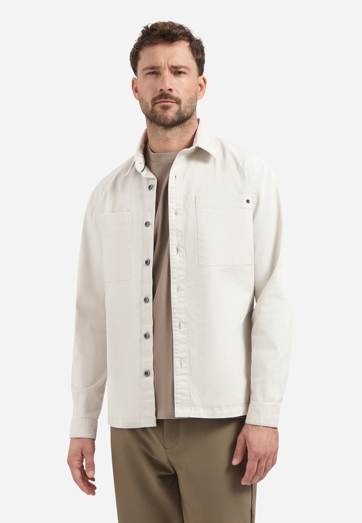 Stretch-Overshirt | Chalk