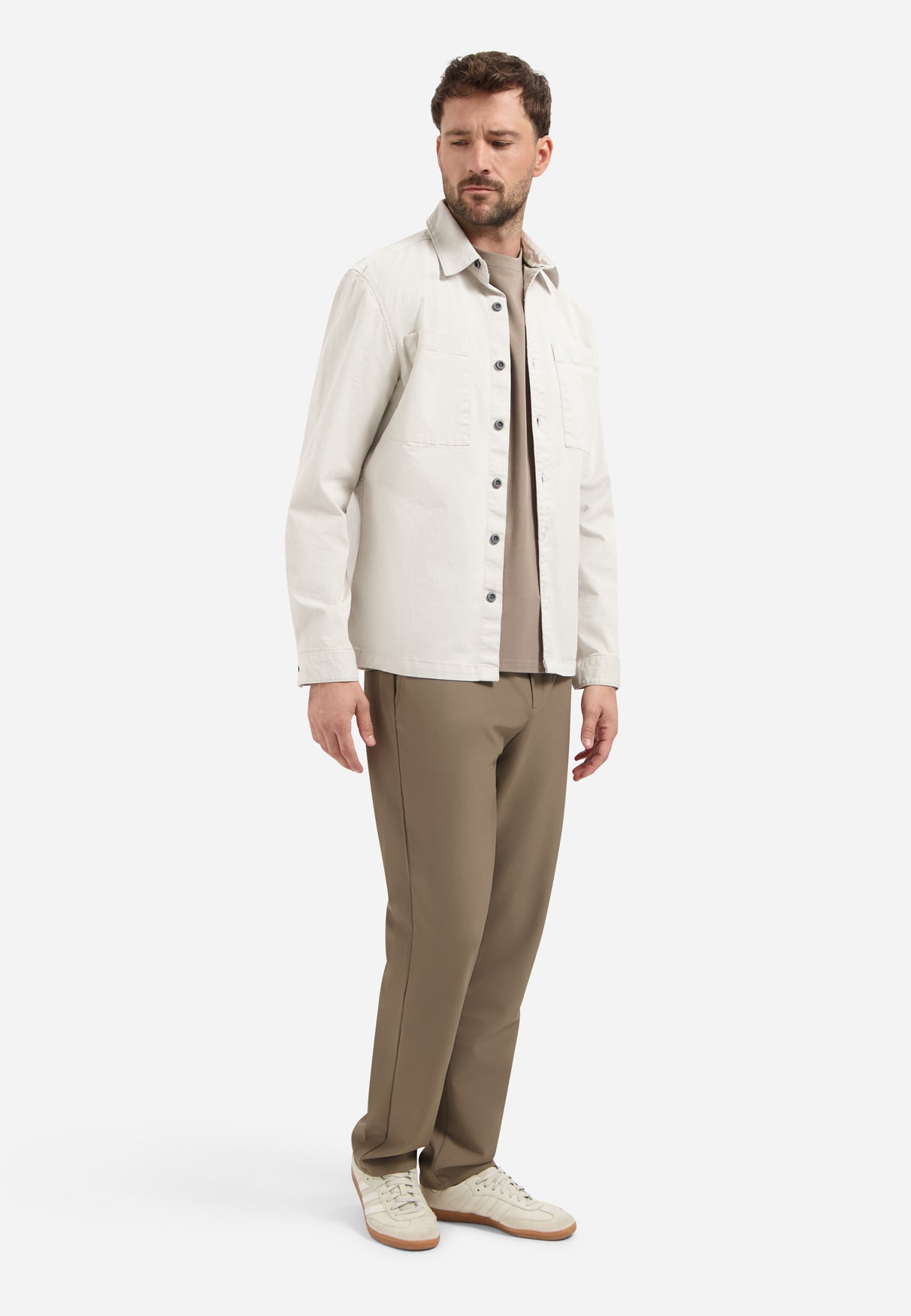 Stretch-Overshirt | Chalk