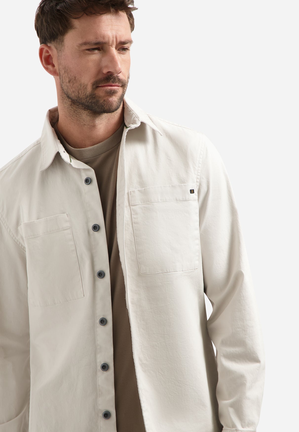 Stretch-Overshirt | Chalk