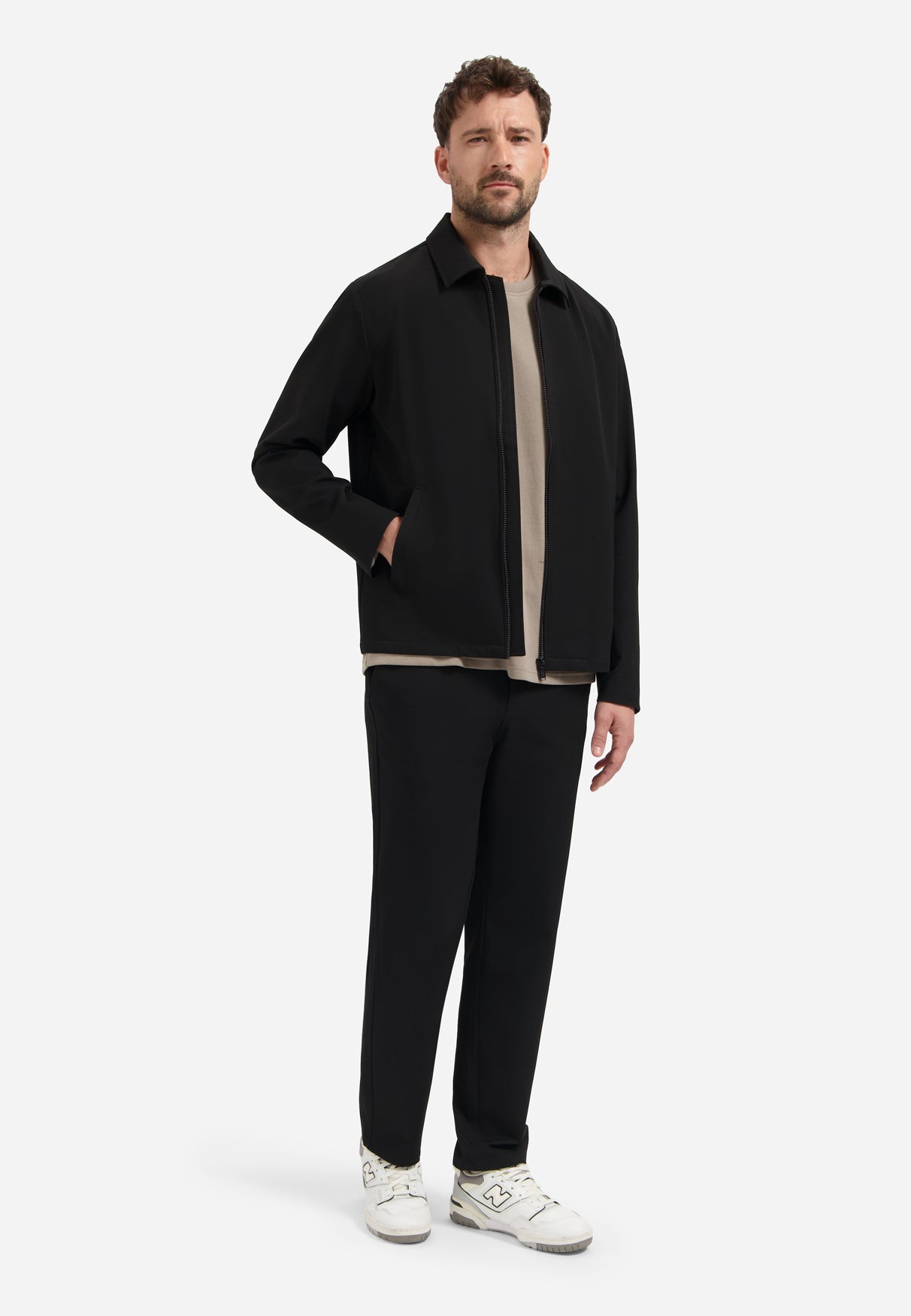 Leichte Zip-Jacke | Black