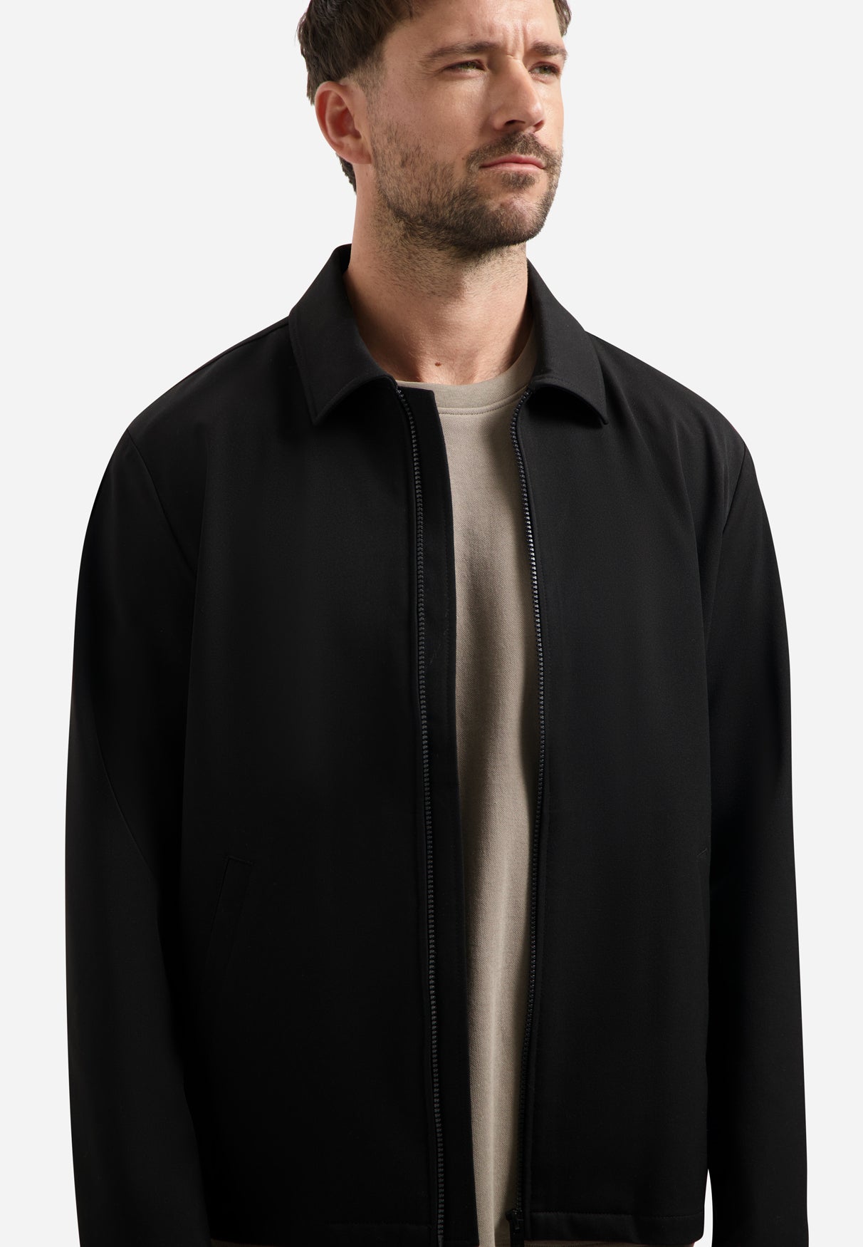 Leichte Zip-Jacke | Black