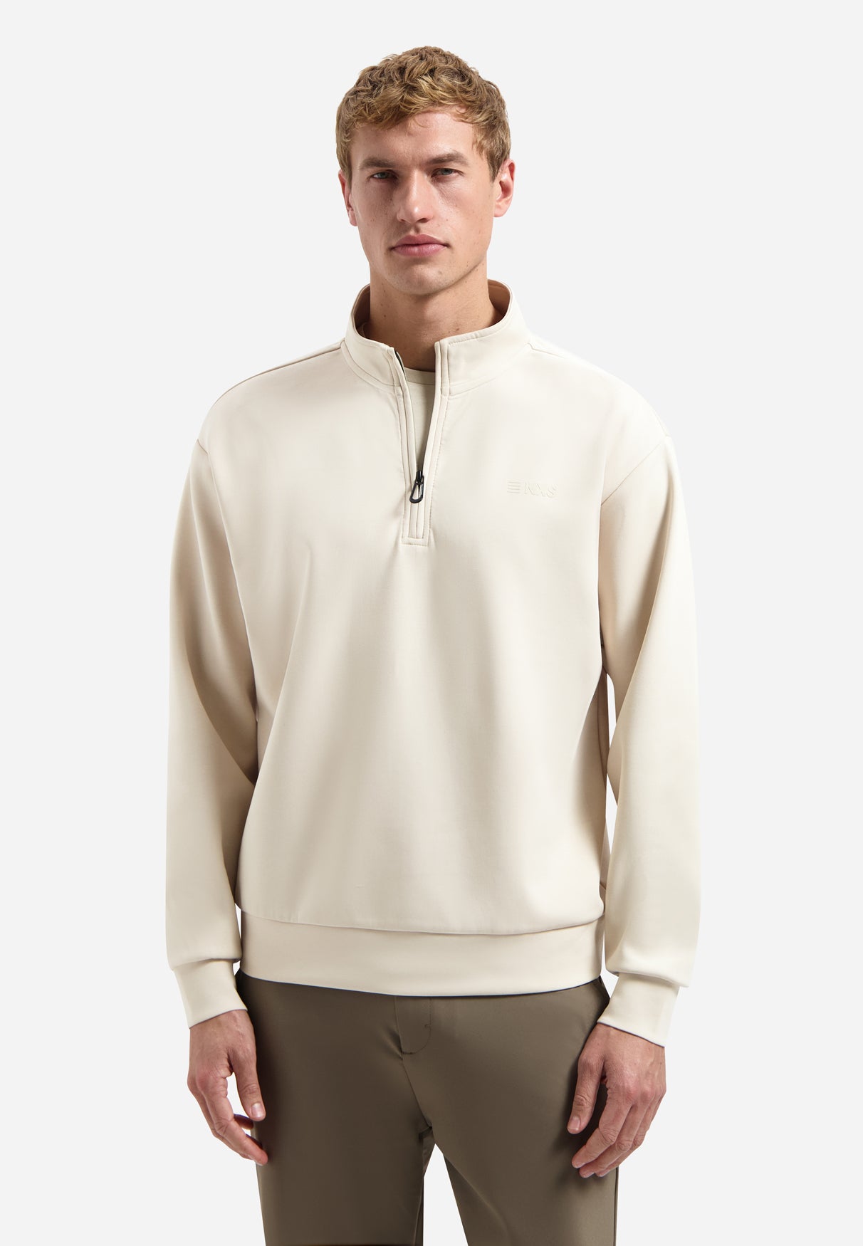 Sweatshirt mit halbem Reißverschluss | Desert
