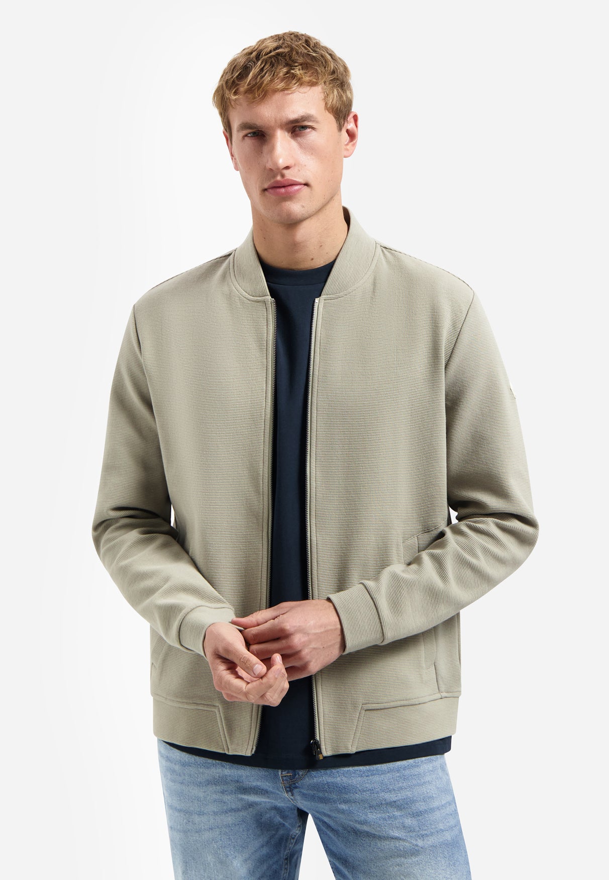 Strukturiertes Sweatshirt | Taupe